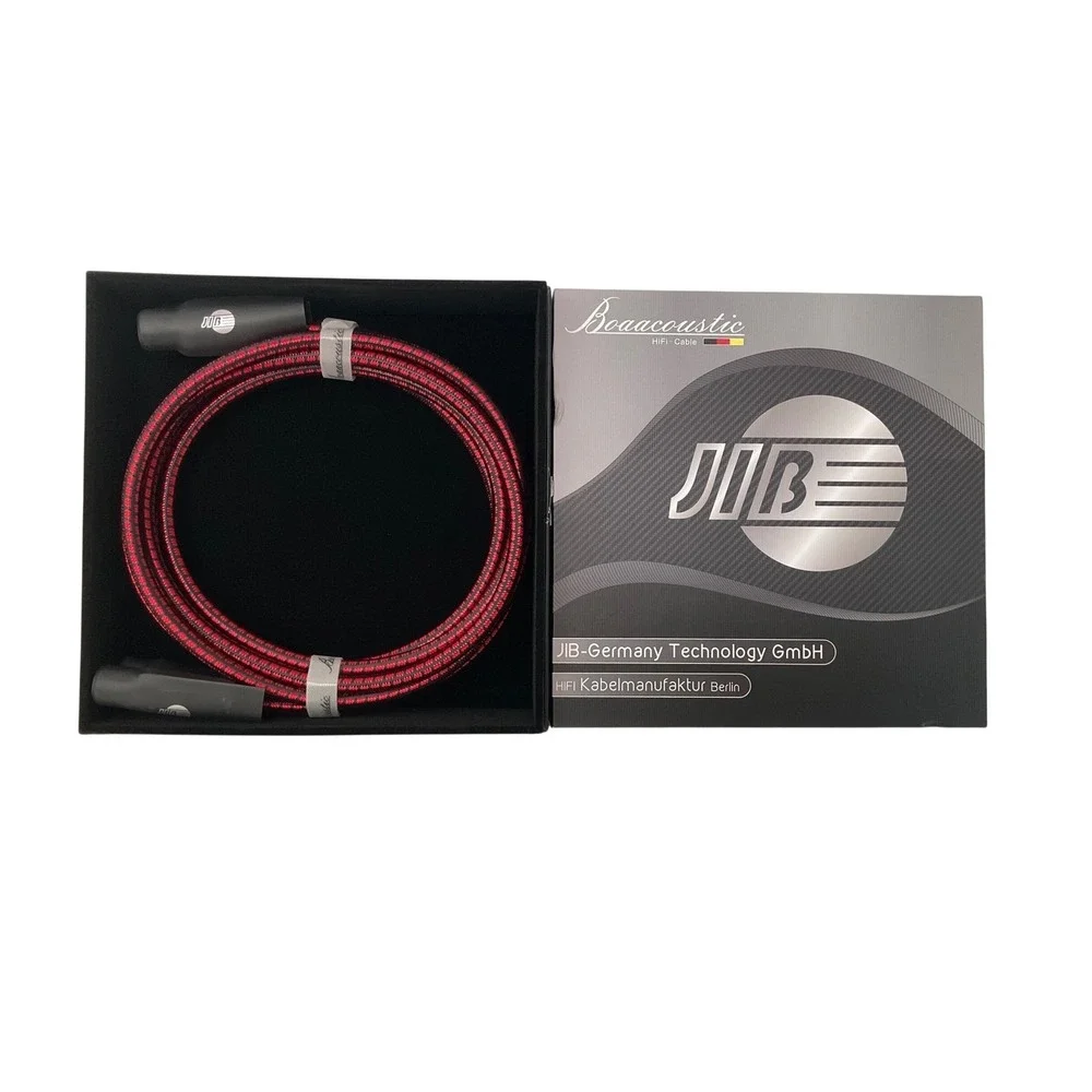 JIB Boaacoustic 4N OFC Balanced XLR to XLR Microphone Cable Red Black HiFi